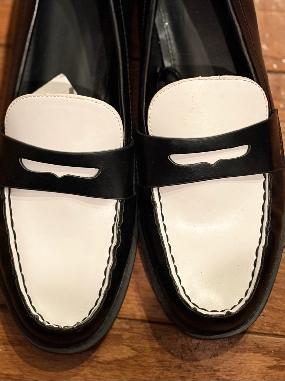 Zara Womens black and white loafers size 9 NWT - Picture 9 of 12